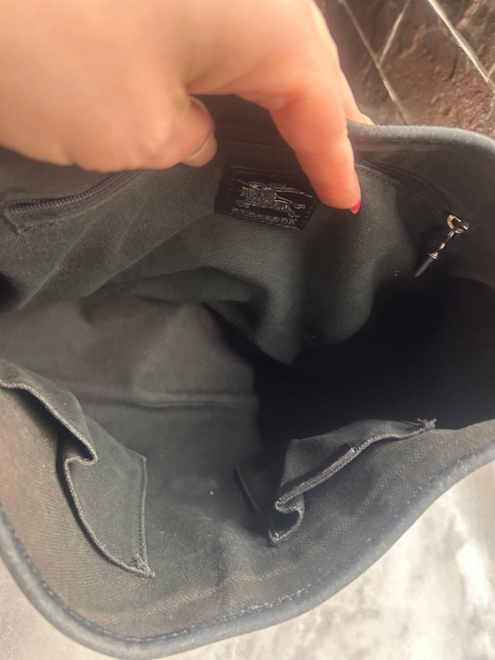 Burberry Vintage Beige Nova Check Canvas Shoulder Bag with Black Leather Trim - Picture 10 of 15